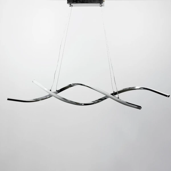 Видовжена люстра Line.F H 18 47Вт 3000–4500–6000K сірий (хром) 2455_4177 - Фото 7