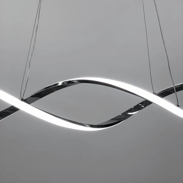 Видовжена люстра Line.F H 18 47Вт 3000–4500–6000K сірий (хром) 2455_4177 - Фото 6