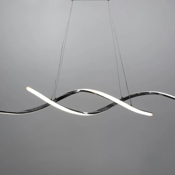 Видовжена люстра Line.F H 18 47Вт 3000–4500–6000K сірий (хром) 2455_4177 - Фото 5