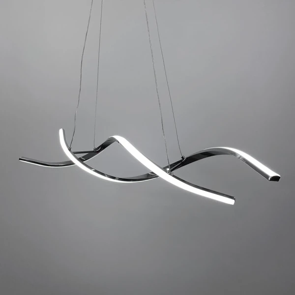 Видовжена люстра Line.F H 18 47Вт 3000–4500–6000K сірий (хром) 2455_4177 - Фото 4