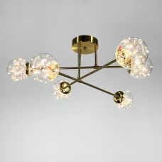 Line.F K 26 23Вт 4000K латунний 3142_6369. Люстра пристельова