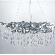 Line.F MD 9014 G9 сірий (хром) 596_844. Люстра кришталева