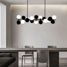 Line.F G9 чорний 3257_6537. Люстра видовжена