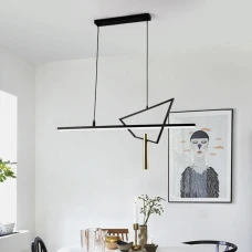 Line.F 32Вт 4000K чорний 1967_3025. Люстра видовжена