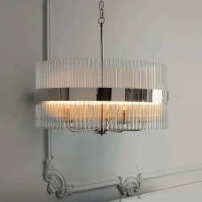 Line.F E14 сірий (хром) 2619_5709. Люстра кришталева