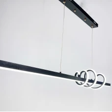 Line.F BF 12 30Вт 4000K чорний 1693_2540. Люстра видовжена