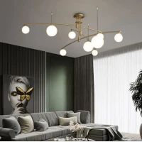 Line.F SGJ 8/9 G9 латунний 1005_1519. Люстра сучасна