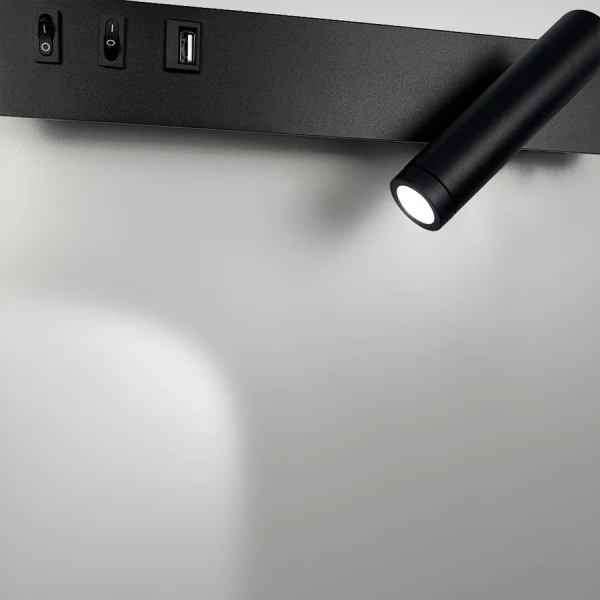 Бра спрямованого світла Line.F WJ 028/2 8Вт 4000K чорний 4066_7433 - Фото 4