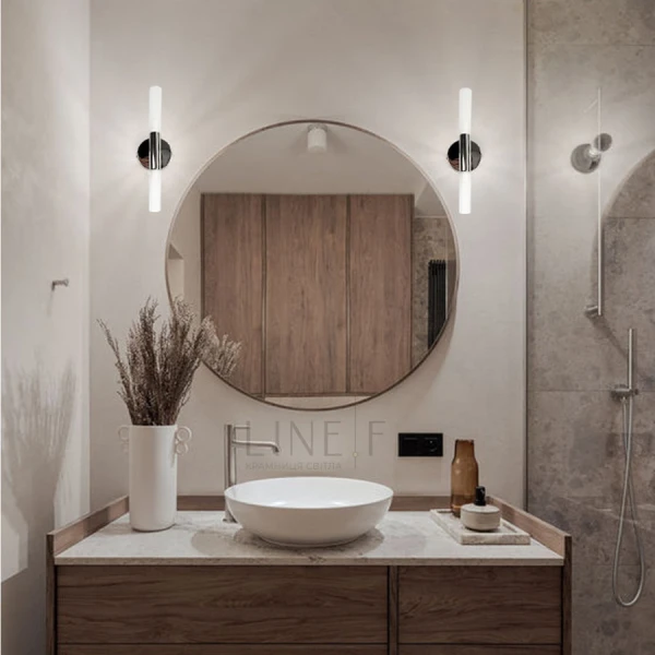 Бра свічка Line.F YG 368/2 G9 сірий (хром) 3221_6477 - Фото 1