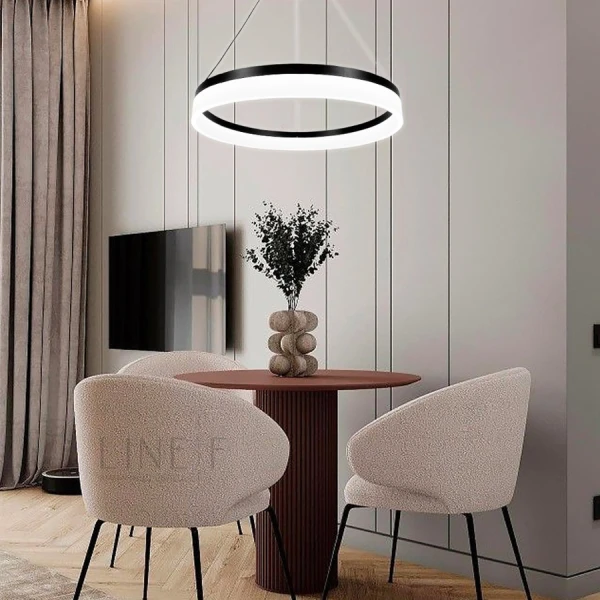 Світлодіодна люстра Line.F M 2702 42Вт 3000–4500–6000K чорний 3755_7099 - Фото 1