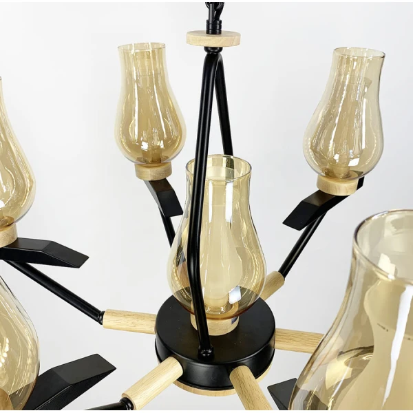 Люстра класична Line.F E14 чорний 1516_2273 - Фото 2