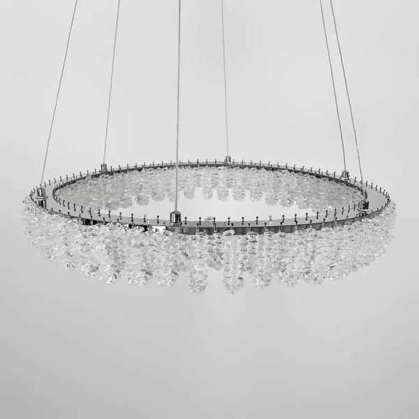 Кришталева люстра Line.F 33038 60Вт 3000–4500–6000K сірий (хром) 4077_7444 - Фото 6