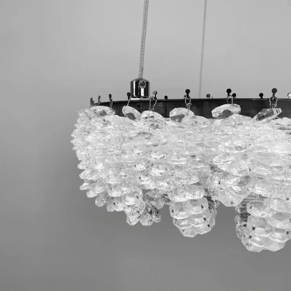 Кришталева люстра Line.F 33038 60Вт 3000–4500–6000K сірий (хром) 4077_7444 - Фото 3