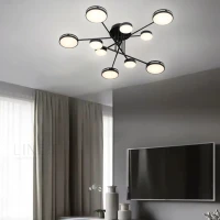 Line.F 77031 75Вт 3000–4500–6000K чорний 4108_7476. Люстра пристельова