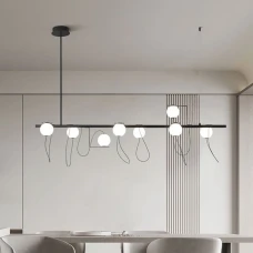 Line.F D 8345 30Вт 4000K чорний 2027_3134. Люстра видовжена