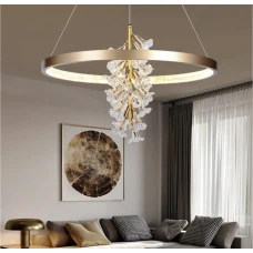 Line.F D 9001 31Вт 3000–4500–6000K латунний 427_607. Люстра кришталева