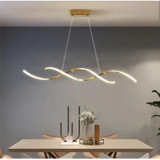 Line.F H 18 47Вт 3000–4500–6000K золотий 2499_5523. Люстра видовжена