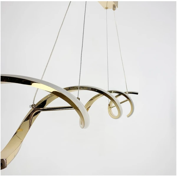 Видовжена люстра Line.F H 18 47Вт 3000–4500–6000K золотий 2499_5523 - Фото 9