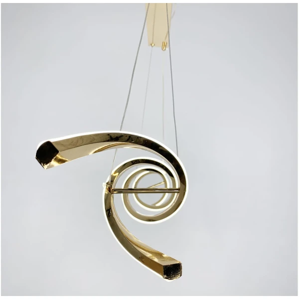 Видовжена люстра Line.F H 18 47Вт 3000–4500–6000K золотий 2499_5523 - Фото 3