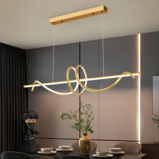 Line.F H 24L 69Вт 3000–4500–6000K золотий 2458_4183. Люстра видовжена