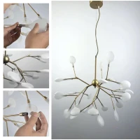 Line.F H 686 GD G4; 4000K золотий 782_1129. Люстра сучасна