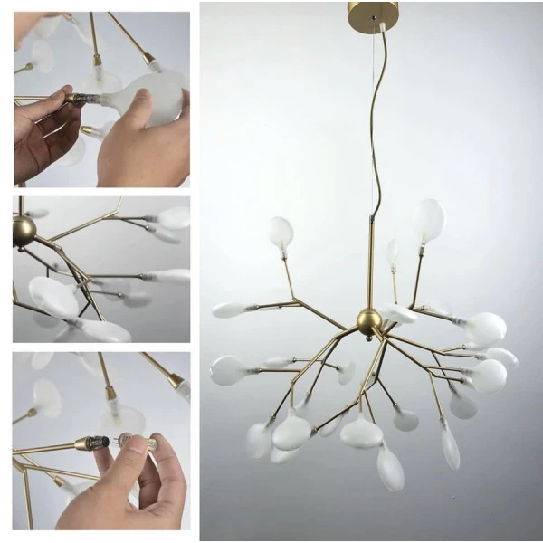 Сучасна люстра Line.F H 686 GD G4; 4000K золотий 782_1129 - Фото 1