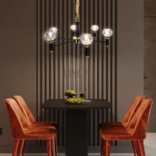 Line.F G9 чорний 1069_1626. Класична люстра