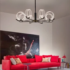 Line.F 48Вт чорний 2424_4123. Люстра підвісна