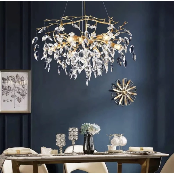 Кришталева люстра Line.F MD 6007 G9 золотий 481_702 - Фото 9