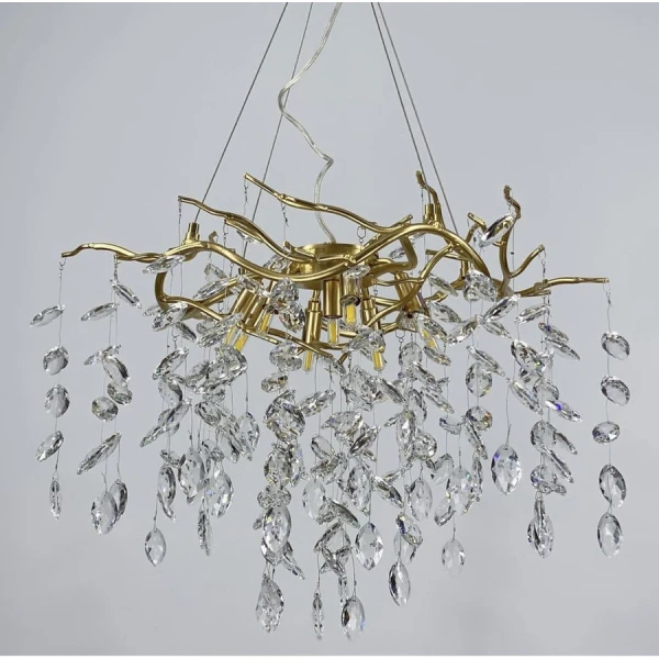 Кришталева люстра Line.F MD 6007 G9 золотий 481_702 - Фото 8