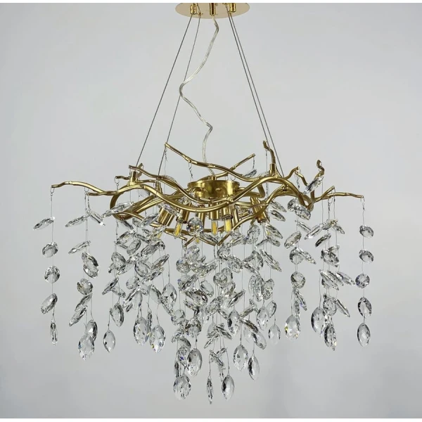 Кришталева люстра Line.F MD 6007 G9 золотий 481_702 - Фото 7
