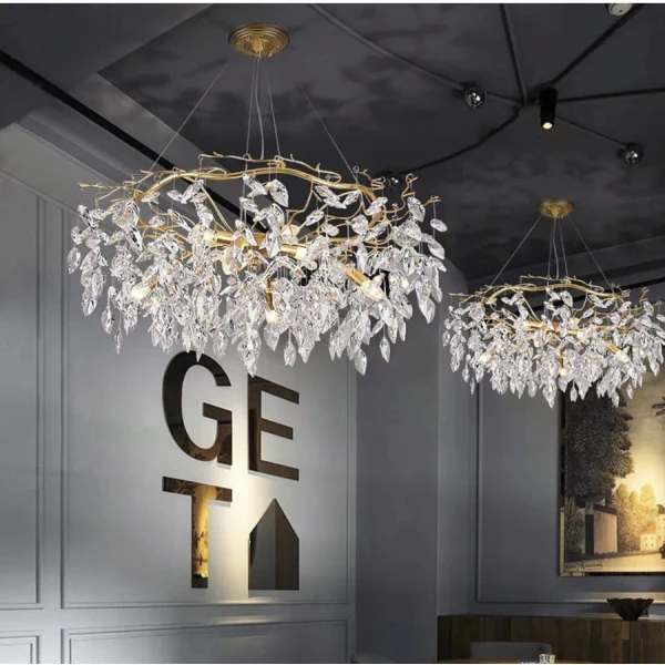 Кришталева люстра Line.F MD 6007 G9 золотий 481_702 - Фото 6