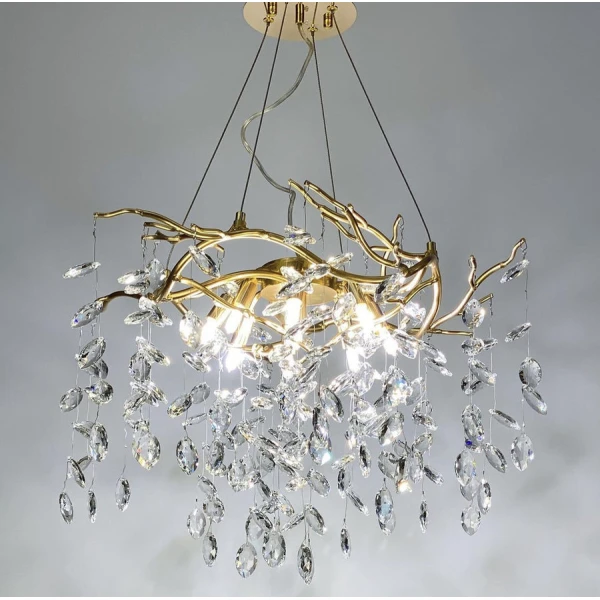 Кришталева люстра Line.F MD 6007 G9 золотий 481_702 - Фото 4