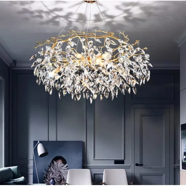 Кришталева люстра Line.F MD 6007 G9 золотий 481_702 - Фото 3