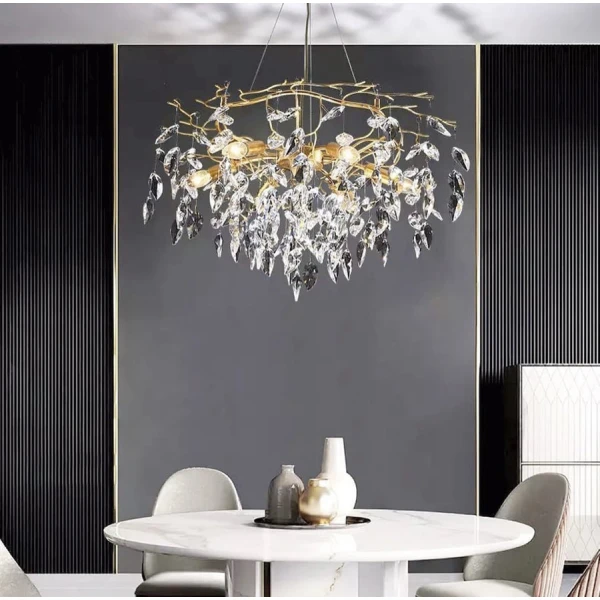 Кришталева люстра Line.F MD 6007 G9 золотий 481_702 - Фото 1