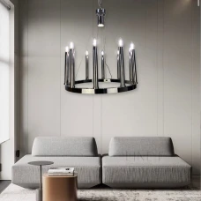 Line.F GU10 сірий (хром) 3053_6260. Люстра свічка