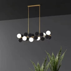 Line.F G9 латунний 3612_6937. Люстра видовжена