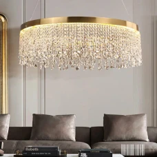 Line.F 2802 GD 22Вт 2900K золотий 2249_3519. Люстра кришталева