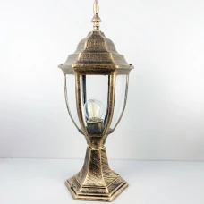 Line.F 9027 BG E27 золотий 1659_2492. Вуличний світильник