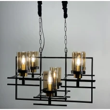 Line.F E27 чорний 1354_2111. Люстра сучасна