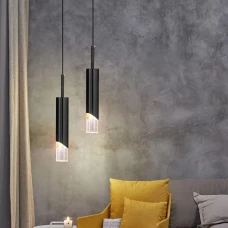 Line.F A 702/1 5Вт 4000K чорний 3928_7291. Світильник підвісний