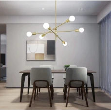 Line.F MD 2011 E27 латунний 493_721. Люстра сучасна