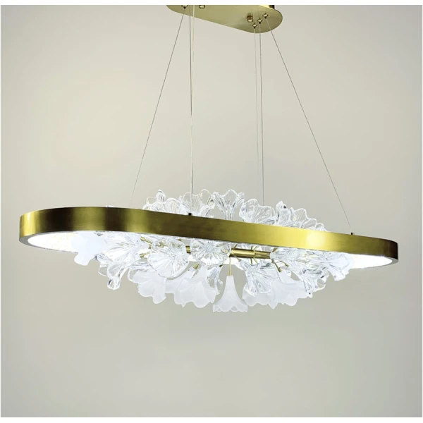 Видовжена люстра Line.F D 9001 36Вт латунний 428_610 - Фото 5