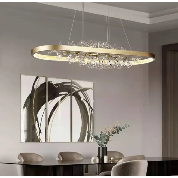 Видовжена люстра Line.F D 9001 36Вт латунний 428_610 - Фото 1