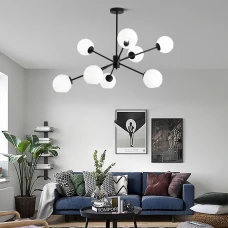 Line.F F 68 E14 чорний 3721_7059. Люстра сучасна