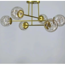 Line.F K 26 25Вт 4000K золотий 774_1111. Люстра пристельова