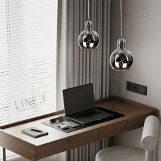 Line.F E27 сірий (хром) 3085_6308. Світильник підвісний