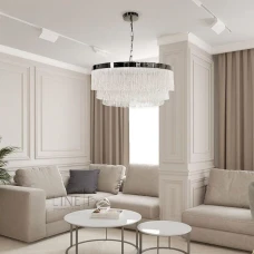 Line.F E27 сірий (хром) 3664_6996. Класична люстра