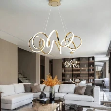 Line.F MJ 74 TGD 83Вт 3000–4500–6000K золотий 2690_5786. Люстра видовжена