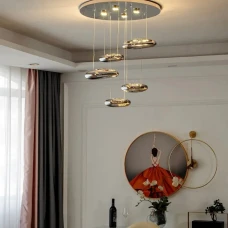 Line.F S 17G G9;22Вт 4000K сірий (хром) 2019_3125. Люстра сучасна